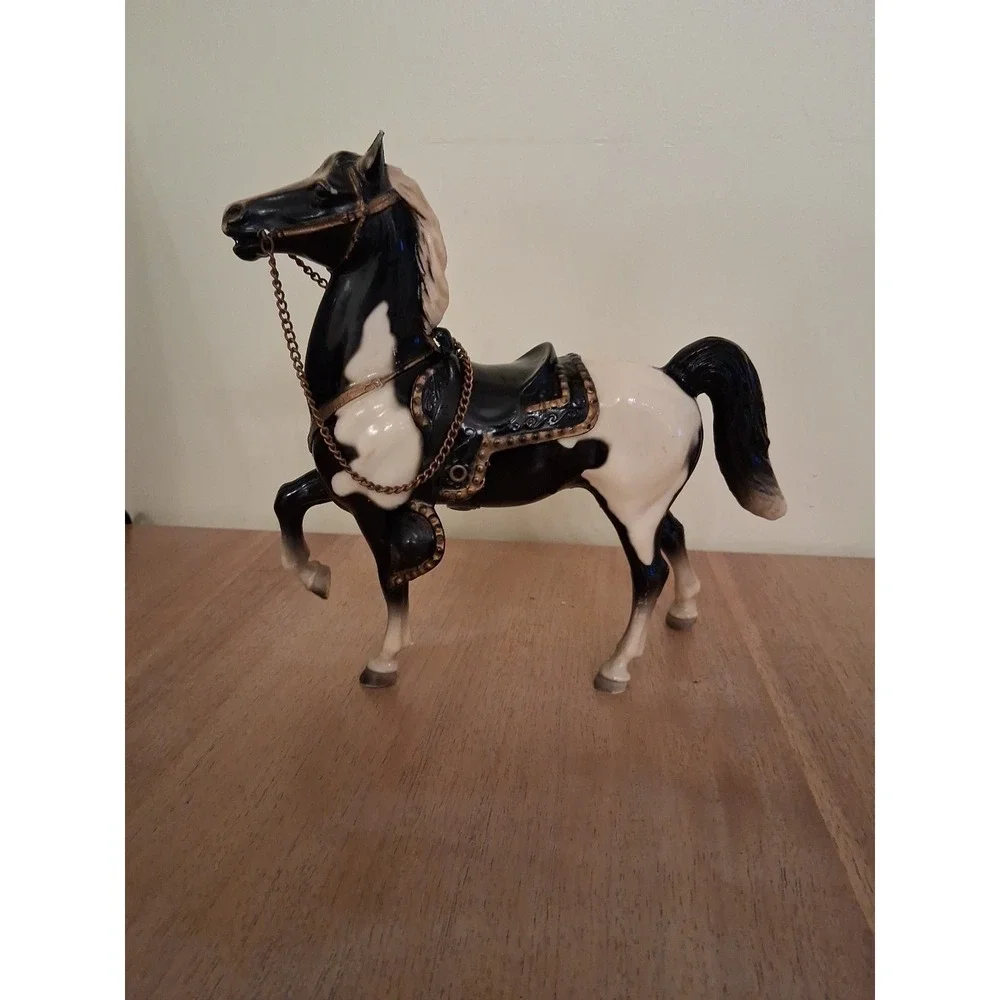 BREYER BLACK TOBIANO PINTO PRANCER GLOSSY FURY HORSE. Read